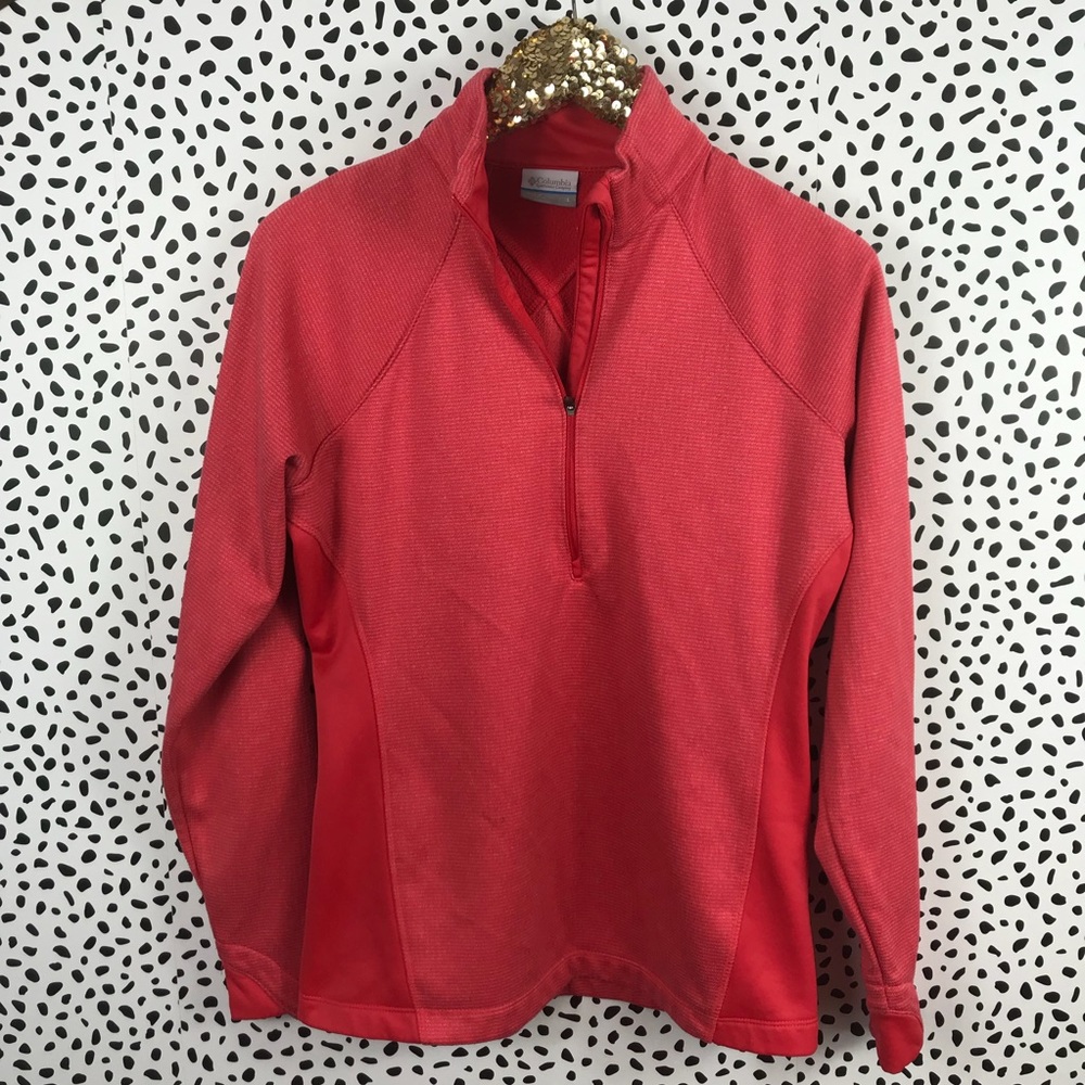Columbia Pink Half zip Pullover